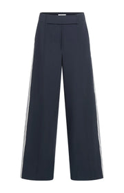 Yaya 01-3011215-50 High waist trousers with stripe nav