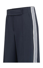 Yaya 01-3011215-50 High waist trousers with stripe nav