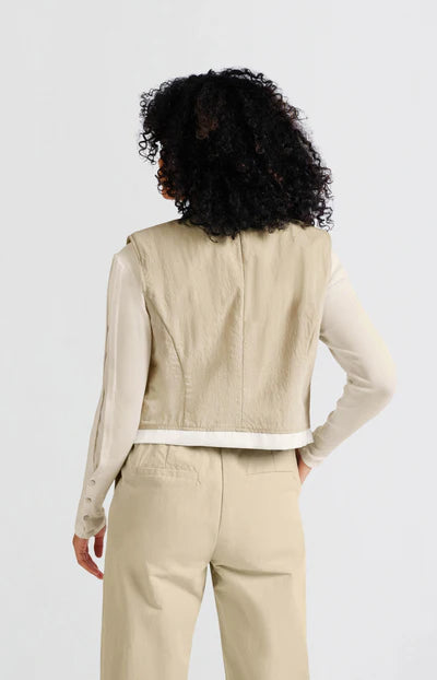 Yaya 01-521001-503 Sleeveless cotton gilet