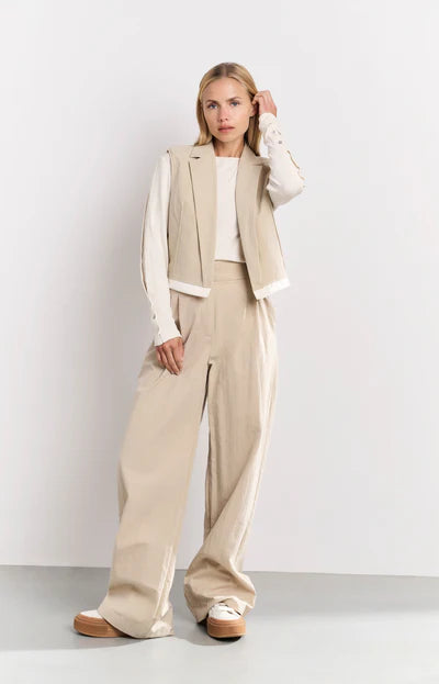 Yaya 01-521001-503 Sleeveless cotton gilet