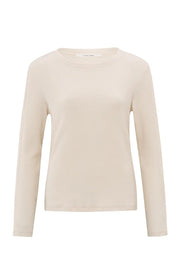 Yaya 01-709265-503 Long sleeve ribbed top with buttons