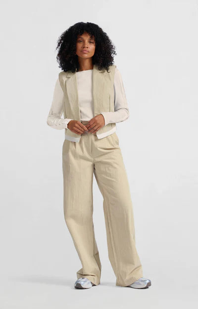 Yaya 01-709265-503 Long sleeve ribbed top with buttons